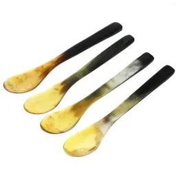 Spoons Horn Spoon Mixing Dessert Soup Scoop Stirring Coffee Scoops Cake Ox Ladle
