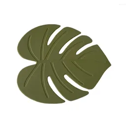 Table Mats Decorative Dining Cartoon Leaf-shaped Silicone Set For Decoration Heat Resistant Coffee