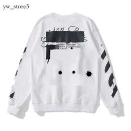 Kapalı Beyaz Tasarımcı Suçlu Sweatshirts Sweater Beyazlıktan Boyalı X Arrow Crow Stripe Gevşek Hoodie ve Kadın Tişörtleri Kapalı W Hot Office 2068