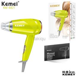 Hair Dryers Kemey Km-6821 Best Professional Electric Hair Dryer Cheap Power Generation Foldable Household Quick Drying Hair Dryer 240401