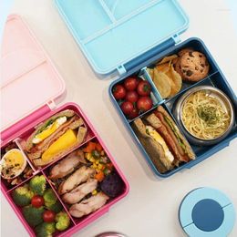 Dinnerware Microwaveable Heating Compartment Bento Box Stainless Steel Bowl Lunch Plastic Dinner Plate Children's