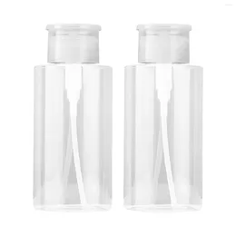 Storage Bottles 2pcs Liquid Push Down Practical Salon Lotion Transparent Travel Portable Cosmetic Empty Pump Dispenser Refillable