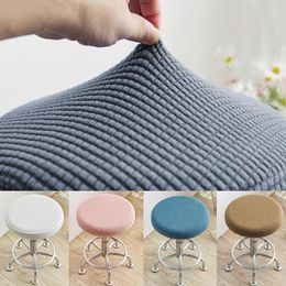 Chair Covers Circular Full Surround Elastic Seat Cover Detachable Anti Dirt And Clear Dustproof Protective Barstool Slipcover