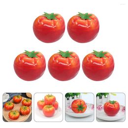 Party Decoration 5 Pcs Pretend Imitation Tomato Artificial Plants Display Model Foam Fake Figurine