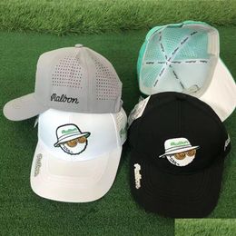 Snapbacks Golf Hat Mesh Back Adjustable Fit Cap With Clip Ball Markers 230603 Drop Delivery Dh1Rt