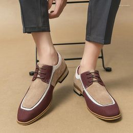 Casual Shoes Italian Brand Men's Suede Contrasting Colour Design Trend Business Party Dress Free Delivery