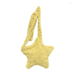 Storage Bags Plush Crossbody Bag For Women Girls Cute Star Shaped Furry Purse Fluffy Handbag Soft Shoulder