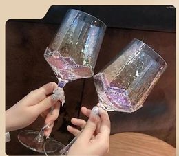 Wine Glasses High-Color Diamond Crystal Red Glass Light Luxury Ins Vintage Cups Tall Champagne