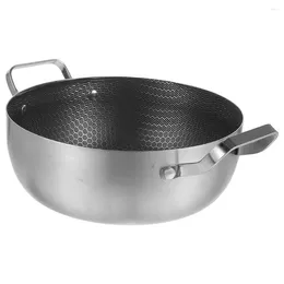 Double Boilers Honeycomb Non-stick Pot Stainless Steel Cooking Multi-purpose Nonstick Wok Binaural Soup