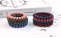 Girls Frosted Coil Hair Ties Large Hairbands Elastic Hair Rope Rubber Ring Ponytail Holder For Women Thick Hair Accessories Wholes6434223