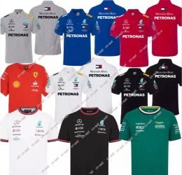 Aston Martin Camisetas Masculinas Jersey Mercedes Alonso Camiseta F1 2024 Oficial Mens Fernando Alonso Camiseta Fórmula 1 Terno de Corrida F1 Camisa MOTO Moto