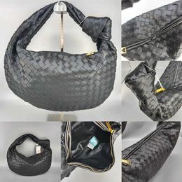 40cm 2024 Dumpling Handheld wallet designer Woven Baskets Buns Chaoda genuine leather bags Cloud Knotted Vegetable luxuries designers women black Beach bag