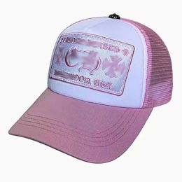 Hat Duck Tongue Luxury Designer Brand Chr Men Women Outdoor Caps Curved Brim Headgear Summer Sunshade Baseball Hats Casquette Sanskrit Heart Cross Mesh Cap DV56
