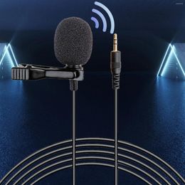 Microphones Clip-on Microphone Lapel 3.5mm Jack Mini Lavalier Portable 3D Surround For Loudspeakers Computers And Vehicles