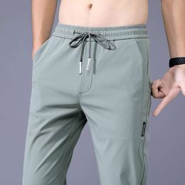 2024 Spring and Autumn Sports Pants Men's Straight Tube Loose Elastic Non Ironing Casual Pants Trendy Men's Workwear Pants