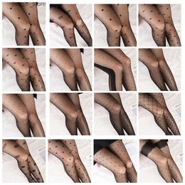 Sexy Socks Sexy Plus Size Womens Tight IC Small Round Dot Silk Socks Thin Retro Artificial Tattoo Silk Socks Pantyhose Womens Hoses Y240401