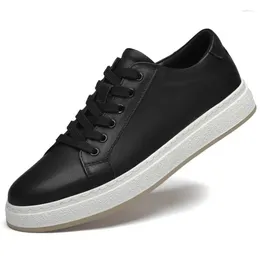 Casual Shoes 2024 Brand Classic Summer Genuine Leather Soft Walking Men's White Black RunningTrendy Sneakers For Men Size 38-44