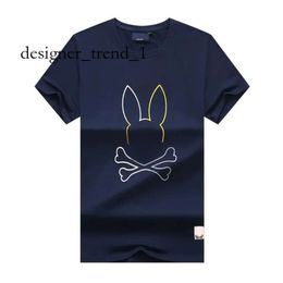 Psyco Bunny Shirts American Designer Business Tshirts Luxury Fashion Breathable Cotton Tees Mens Women USA Casual High Street Polos Skull Rabbits Tshirts 2518