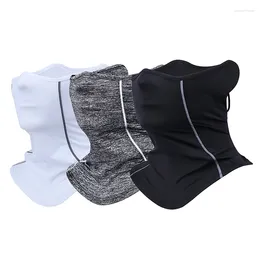 Bandanas Reflective Nigh Riding Half Face Cover Summer Silk Sunscreen Dust-proof Neck Collar Scarf Sports Bandana Men Women