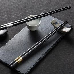 Chopsticks Simple Sushi Pot Non-slip Stick Grade Clip Reusable Tableware Gift 1Pairs 24cm Plastic Alloy