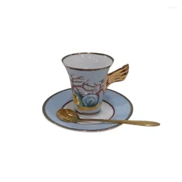 Cups Saucers Vintage Porcelain Coffee Cup Services Beautiful Dessert Mugs Reusable Afternoon Tea Nordic Ramadan