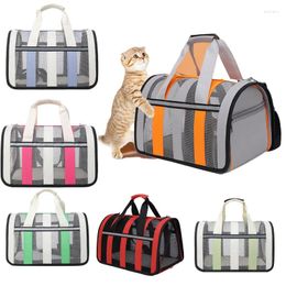 Cat Carriers Pet Bag Outdoor Portable Crossbody Handbag Tote Breathable Folding Dog Carrying Travel Transportation CatBag