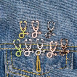 Pins Brooches Bk Price Nurse Doctor Stethoscope Enamel Brooch Pins Creative Lapel Brooches Badge For Women Men Girl Boy Fashion Jewel Dhvrx