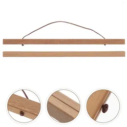 Frames Scroll Coat Hangers Magnetic Painting Decorative Hanging Frame Poster Wooden Scrolls