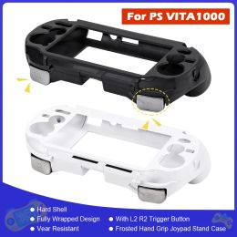 Cases Black White Frosted Hand Grip Joypad Stand Case with L2 R2 Trigger Button For PSV 1000 PS VITA 1000 PSV1000 Game Console Access