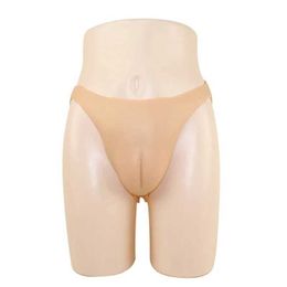 Breast Pad Full Silicone Bulge Panties Man Gaff Strap Camel Toe Panty Fake Vagina on Ladies Thong Underwears For Transgender Crossdresser 240330