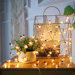 LED Strings Fairy String Lights 10ft 30LED Christmas Decorative Hanging Warm White Battery Powered Backyard Light YQ240401