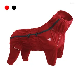 Dog Apparel Pet Coat Outdoor Jacket Waterproof Winter Warm Clothes Big Jumpsuit Reflective Raincoat For Medium Large Dogs