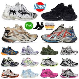 Paris Fashion shoe Triple sneaker Women Runner 7.0 Track Shoes baleciaga grey white black green Sneakers for Men Spring chaussures Navy Blue Casual Daddy Shoes shoe