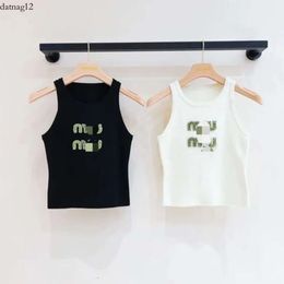 Mui Mui Women's T-Shirt Designer Women Diesel Shirt Halter Tee Party Sexy Halter Tops Party Fashion Crop Top Luxury Embroidered T Shirt Spring Summer Backless 3587