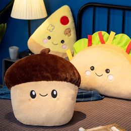 Kawaii Food Plush Pillow Toy Cute Taco French fries Pizza Doll Toys for Girlfriend Women Girls Birthday Gifts Home Decor 240325