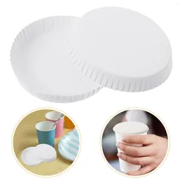 Disposable Cups Straws Paper Cup Lid Household Tea Covers Milk Lids Home El Drinking Jar Dust-proof Coffee Mug Caps