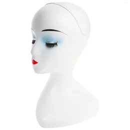 Decorative Plates Mannequin Wigs Display Organizer Window Head Plastic Stand Storage Accessories Holder