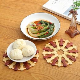 Table Mats 1PC Heat Insulation Bamboo Hollow Pan Pot Holder Coffee Mug Water Cup Mat Placemat For Dining Decoration