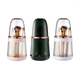 Storage Bottles Transparent Makeup Brush Box With Lid Cosmetic Eyebrow Pencil Beauty Display Stand Bucke