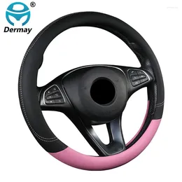 Steering Wheel Covers Car Cover PU Leather For Lada Granta Vesta Priora Xray Kalina Samara 2114 2107 2110 2115 Auto Accessories