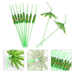 Drinking Straws 10/20/50Pcs Umbrella Straw Hawaiian Style Coconut Palm Design Disposable Party Fruit