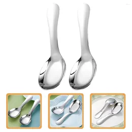 Spoons 2 Pcs Box Stainless Steel Kids Spoon Preschool Japanese Home Decor Small Serving