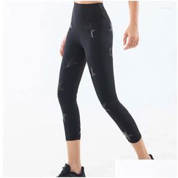 Yoga Outfits Start Design Women Y High Waist Training Fitness Leggings Gym Elastic Tight Pants Workout Clothing Drop Delivery Sports O Othqj