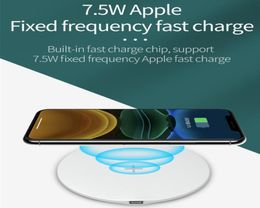 QI Universal Wireless Charger Pad 15W Quick Charge For Aple Smart Cell Phone Watch Earbud5860422