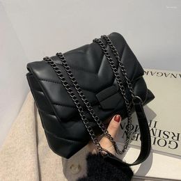 Bag Famous Luxury Women Brand Handbags 2024 Female Shoulder Crossbody Chain Cute Leather Black Stylish Petty Square Mobile Phone