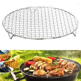 Tools Circular Barbecue Home Net Bacon Tool Iron Accessories Stainless Steel Non Stick Grill Rack