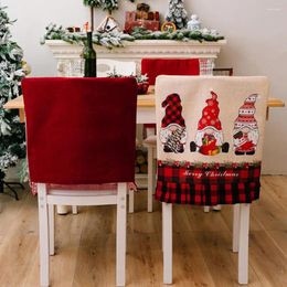 Chair Covers Protective Cover Exquisite Pattern Wear Resistant Non-Fading Christmas Themed Dinner Seat Decoration