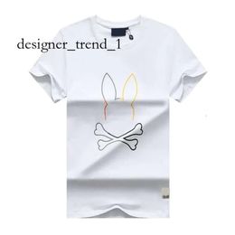 Psyco Bunny Shirts American Designer Business Tshirts Luxury Fashion Breathable Cotton Tees Mens Women USA Casual High Street Polos Skull Rabbits Tshirts 5907