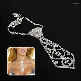 Choker Crystal Rhinestone Neck Tie Necklaces Pendants Belt Chain Collar Necklace Women Jewelry