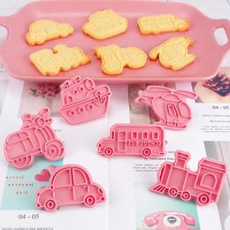 Baking Moulds Vehicle Cookie Mould 3d Plastic Three-dimensional Frosting Fondant Press Bake Embossing Stamp Car